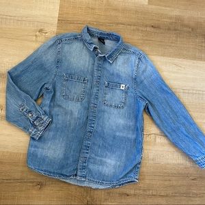 &Denim by H&M soft denim button up shirt